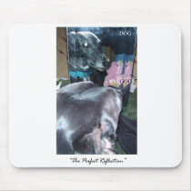 Perfect Reflection - Dog reflection of God mousepads by PURPLEGREYHOUND Perfect Reflection - Dog reflection of God mousepads