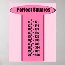 Perfect Square Chart 11 to 20 print