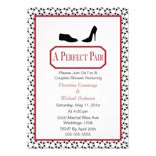 Perfect Stylish Shoe Wedding Shower Invitation