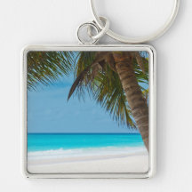 Perfect Tropical Paradise Beach Keychain
