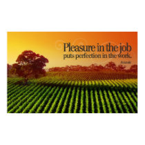Perfection in Work Inspirational Poster Print