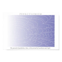 PERFECTIONISM Motivational Spider Web Poster Print