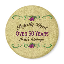 Perfectly Aged Over 50 Years magnets by BirthdayObsessions Perfectly Aged Over 50 Years magnets
