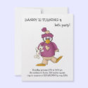 Perfectly Penguin · Baby Purple invitations
