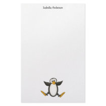Perfectly Penguin · Jumping Customized Stationery