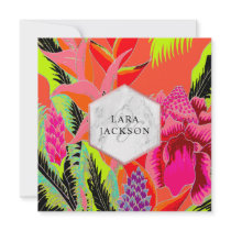 Perfectly Tropical/ginger/coconut/ti Custom Invitation
