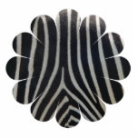 Perfectly Zebra Print Whimsical Flower Acrylic Cut Out