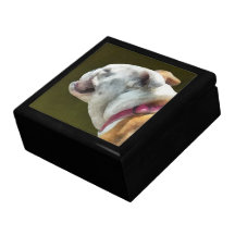 Perfil inglés del dogo caja de regalo