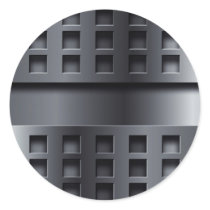 Perforated Metal Round Sticker