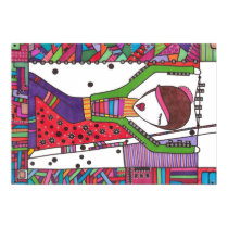 performance art girl on poster posters