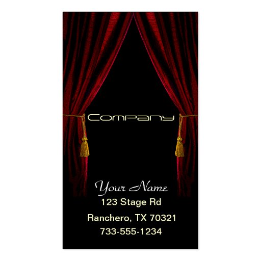Performing Arts Business Cards (front side)