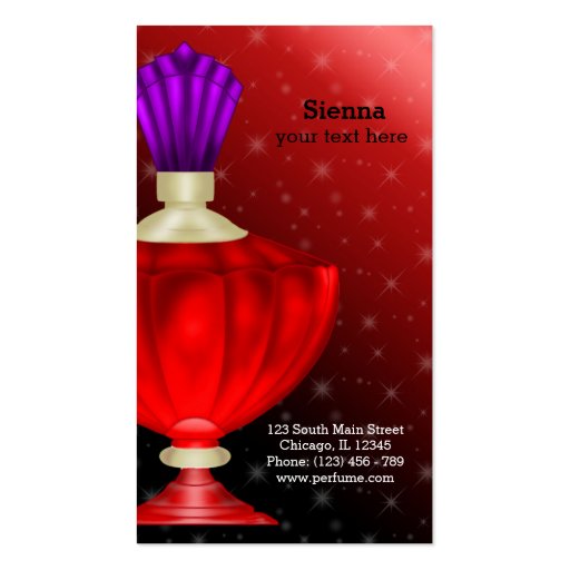Perfume Business Card Zazzle