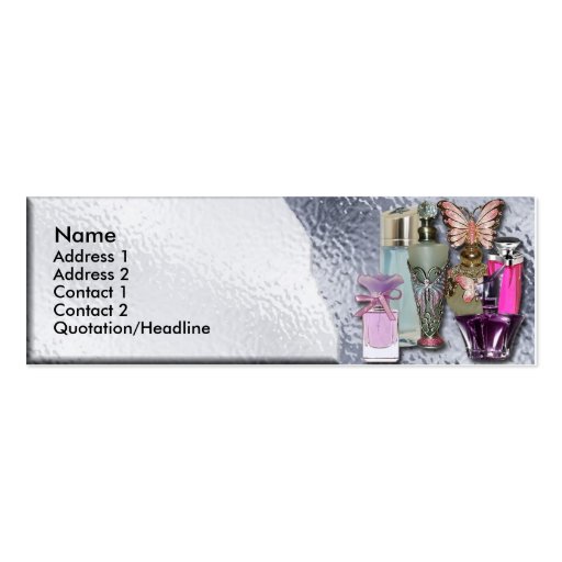 Perfume Cosmetic Store Shop Skinny Business Card