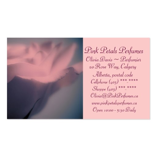 Perfume Shop Business Card Template Stationery (front side)