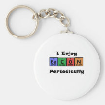 Periodic Table Bacon Science Chemistry Funny Keychains