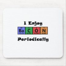 Periodic Table Bacon Science Chemistry Funny Mouse Pads