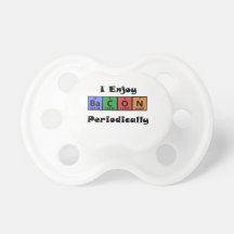 Periodic Table Bacon Science Chemistry Funny Baby Pacifiers