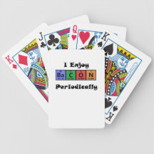 Periodic Table Bacon Science Chemistry Funny Poker Cards