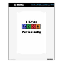 Periodic Table Bacon Science Chemistry Funny Skins For NOOK
