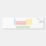 Periodic table bumper stickers
