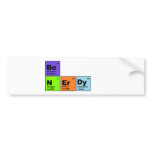 Periodic Table Nerdy Products Bumper Sticker