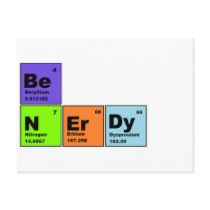 Periodic Table Nerdy Products Postcard