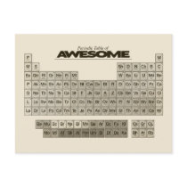 Periodic Table of AWESOME Postcard