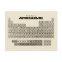 Periodic Table of AWESOME postcards