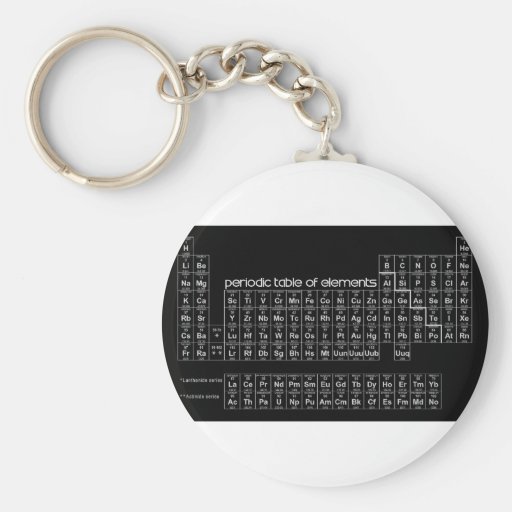 Periodic Table of Elements BLACK Keychain