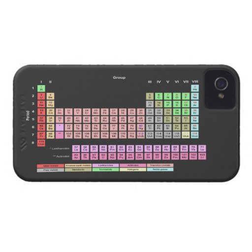 Periodic Table of Elements iPhone 4 Case-Mate Cases
