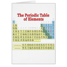 Periodic Table of Elements Greeting Card