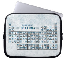 Periodic Table of Texting (Blue) Computer Sleeve
