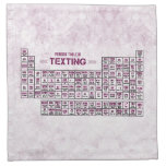 Periodic Table of Texting (Pink) Cloth Napkins