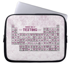 Periodic Table of Texting (Pink) Laptop Sleeves
