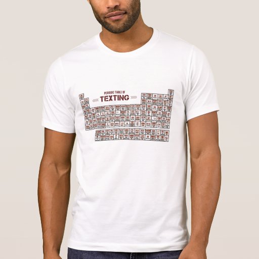 t shirts with periodic table elements