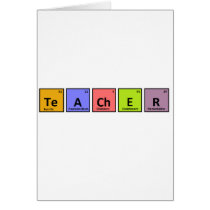 Periodic Table Teacher Appreciation Greeting Card