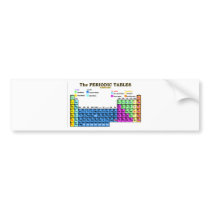 PERIODIC TABLES BUMPER STICKERS