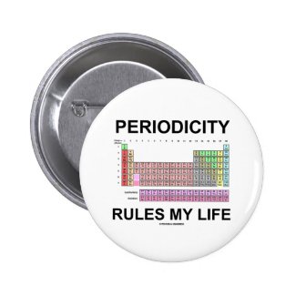 Periodicity Rules My Life (Periodic Table Humor) Button