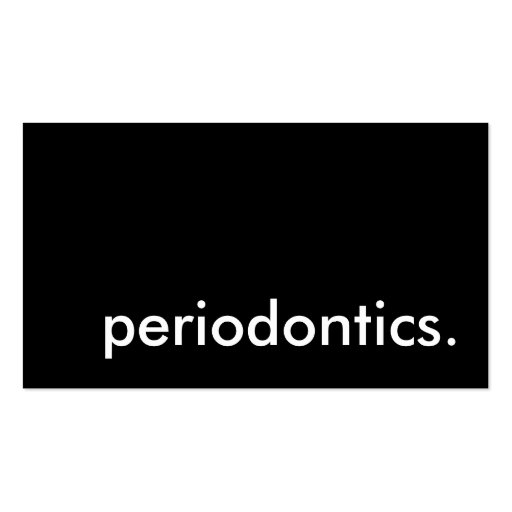 periodontics. business card template (front side)