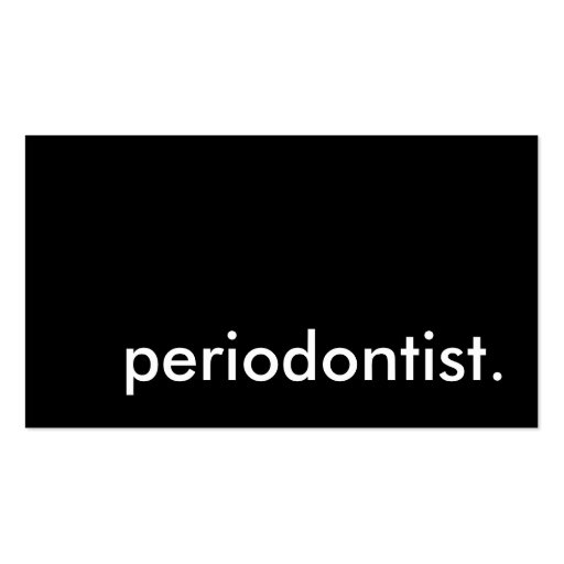 periodontist. business card templates (front side)