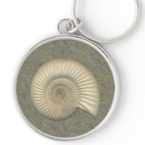 Perisphinctes Ammonite Fossil Key Chain