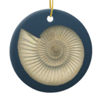 Perisphinctes Ammonite fossil Christmas Ornaments