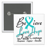 Peritoneal Cancer Believe Heart Collage Buttons