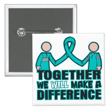Peritoneal Cancer Together We Will Make A Differen Pinback Button