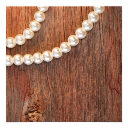 Periwinkle and Pearls Country Couples Shower Announcements