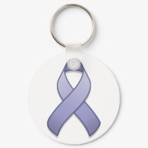 Periwinkle Awareness Ribbon Keychain by jamieco Periwinkle Awareness Ribbon Keychain