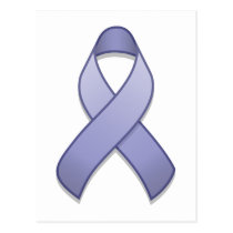 Periwinkle Awareness Ribbon Postcard postcards