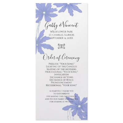 Periwinkle daisy wedding themes