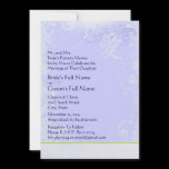 Periwinkle Blue Kanji Love Swirl Wedding Invitatio