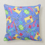 Periwinkle Blue Sewing Notions Decorative Pillow